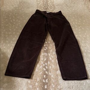 Madewell brown corduroy balloon pants